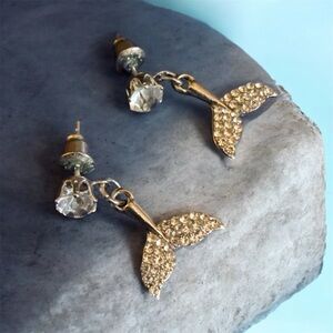 Silver Mermaid Tail Earrings